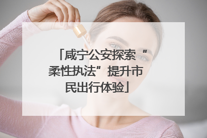 咸宁公安探索“柔性执法”提升市民出行体验
